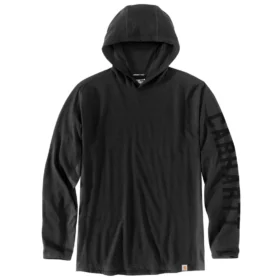 Camisola com capuz e logótipo para homem, corte descontraído e absorção de humidade