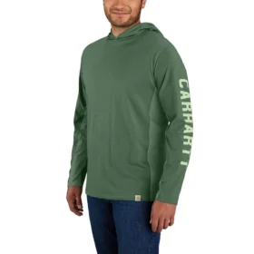 Camisola com capuz e logótipo para homem, corte descontraído e absorção de humidade