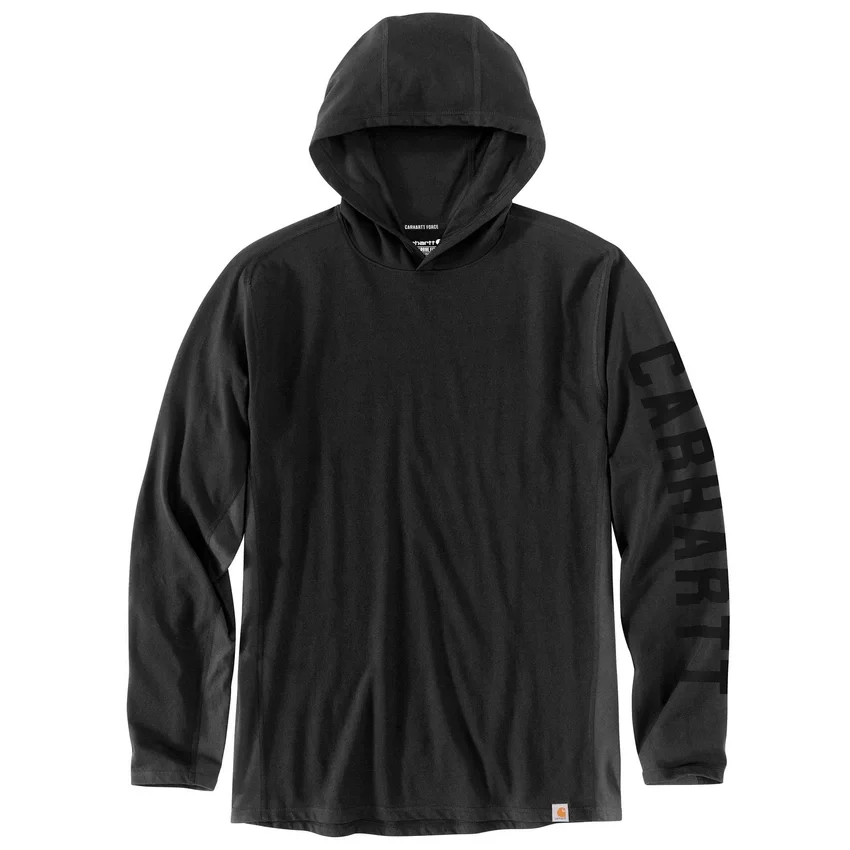 Camisola com capuz e logótipo para homem, corte descontraído e absorção de humidade