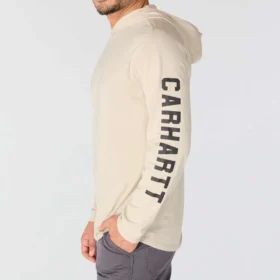 Camisola com capuz e logótipo para homem, corte descontraído e absorção de humidade