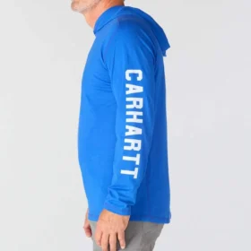 Camisola com capuz e logótipo para homem, corte descontraído e absorção de humidade