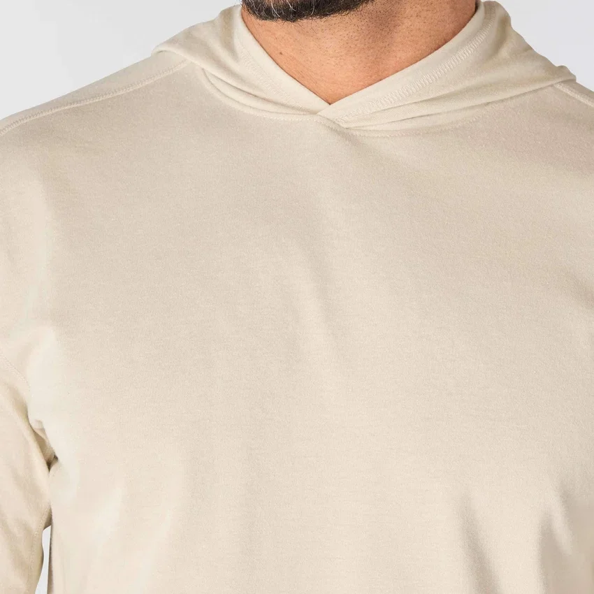 Camisola com capuz e logótipo para homem, corte descontraído e absorção de humidade