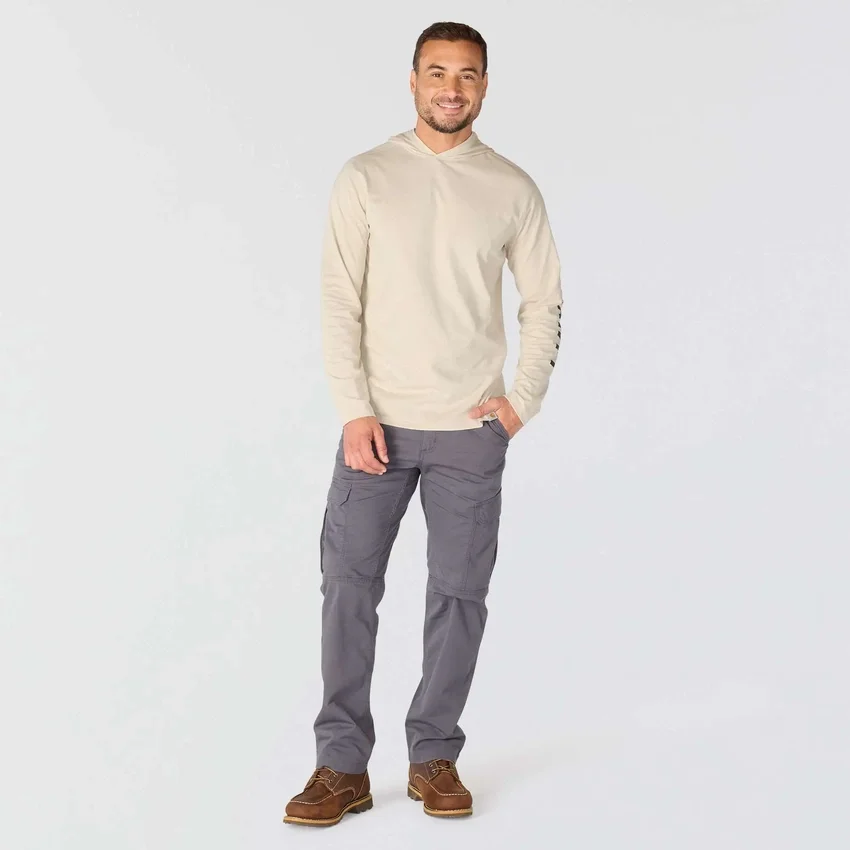 Camisola com capuz e logótipo para homem, corte descontraído e absorção de humidade