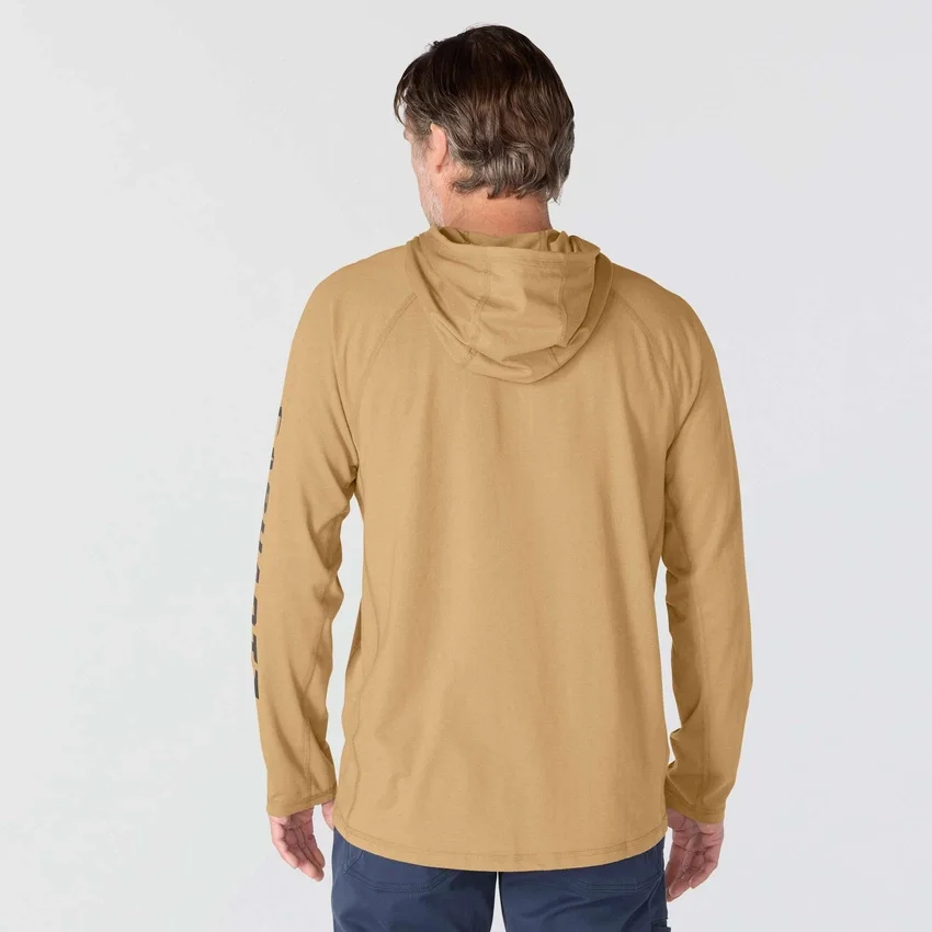 Camisola com capuz e logótipo para homem, corte descontraído e absorção de humidade
