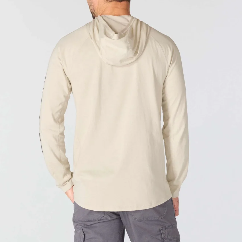 Camisola com capuz e logótipo para homem, corte descontraído e absorção de humidade