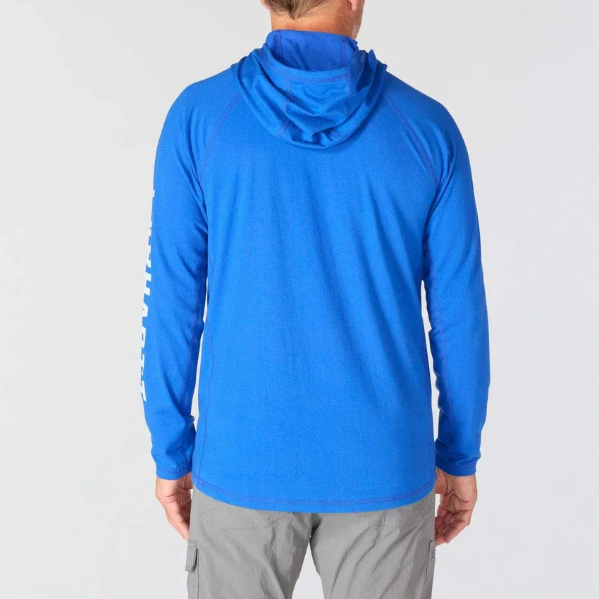 Camisola com capuz e logótipo para homem, corte descontraído e absorção de humidade