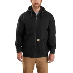 Camisola com capuz, fecho completo e forro térmico repelente à água Paxton para homem - Carhartt Rain Defender Hoodies