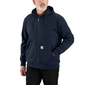 Camisola com capuz, fecho completo e forro térmico repelente à água Paxton para homem - Carhartt Rain Defender Hoodies