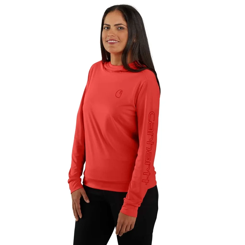 Camisola com capuz Force Sun Defender UPF 50+ para mulher, com absorção de humidade - Hoodies de proteção solar