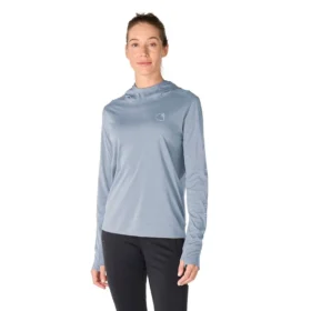 Camisola com capuz Force Sun Defender UPF 50+ para mulher, com absorção de humidade - Hoodies de proteção solar