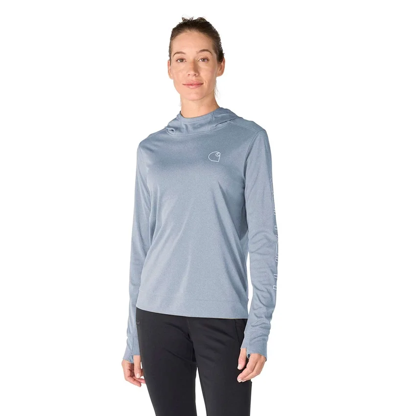 Camisola com capuz Force Sun Defender UPF 50+ para mulher, com absorção de humidade - Hoodies de proteção solar