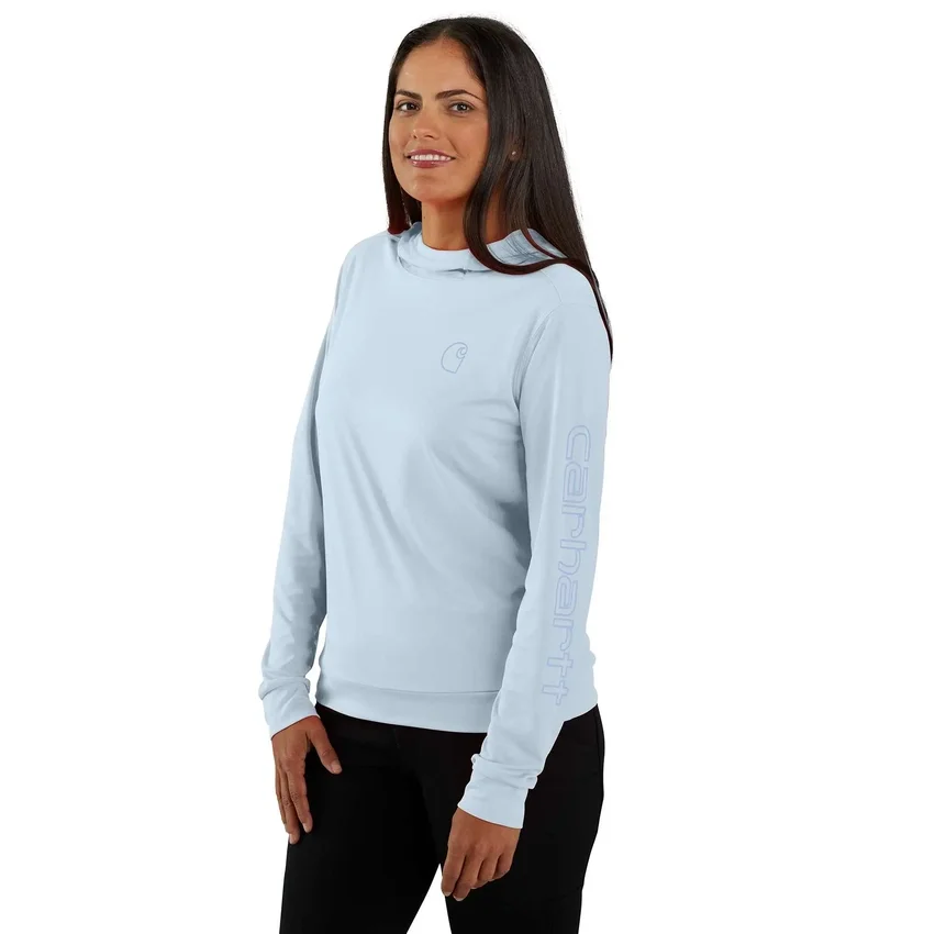 Camisola com capuz Force Sun Defender UPF 50+ para mulher, com absorção de humidade - Hoodies de proteção solar