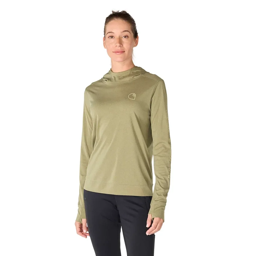 Camisola com capuz Force Sun Defender UPF 50+ para mulher, com absorção de humidade - Hoodies de proteção solar