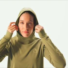 Camisola com capuz Force Sun Defender UPF 50+ para mulher, com absorção de humidade – Hoodies de proteção solar