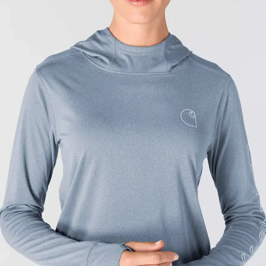 Camisola com capuz Force Sun Defender UPF 50+ para mulher, com absorção de humidade - Hoodies de proteção solar