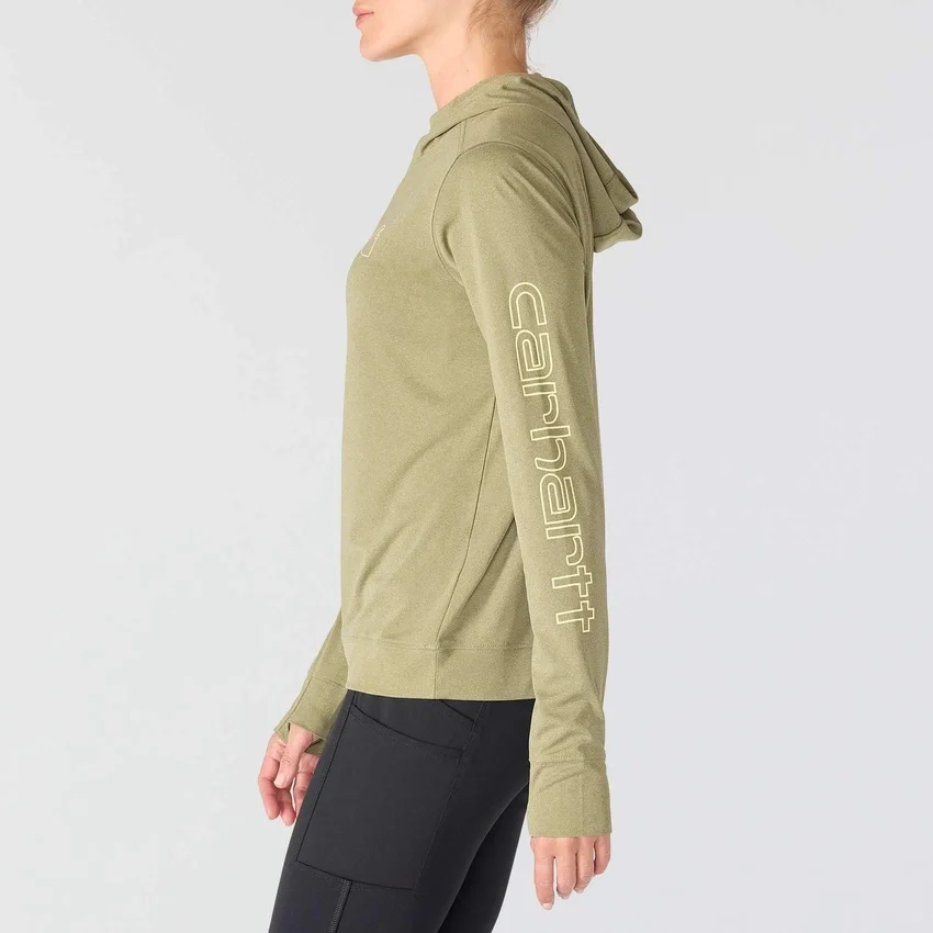 Camisola com capuz Force Sun Defender UPF 50+ para mulher, com absorção de humidade - Hoodies de proteção solar