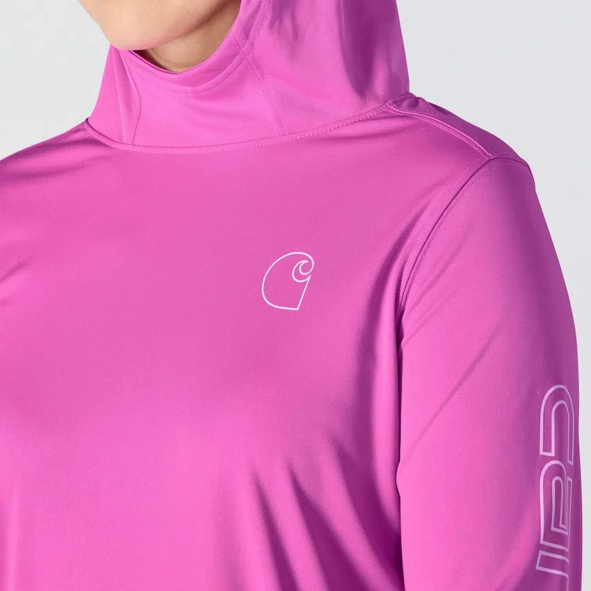 Camisola com capuz Force Sun Defender UPF 50+ para mulher, com absorção de humidade - Hoodies de proteção solar
