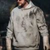 Camisola com capuz Marquette de corte largo e peso médio para homem