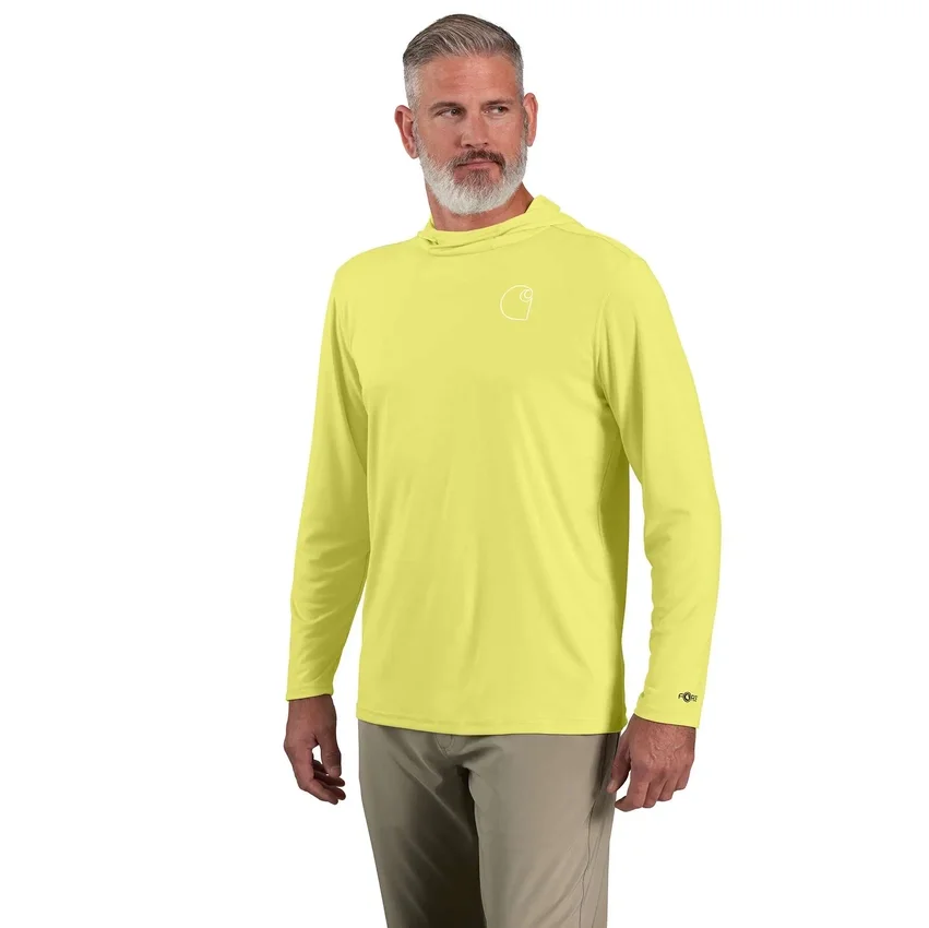 Camisola com capuz masculina Force Sun Defender UPF 50+, leve, com manguitos longos e com absorção de humidade - Hoodies de proteção solar