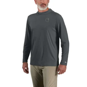 Camisola com capuz masculina Force Sun Defender UPF 50+, leve, com manguitos longos e com absorção de humidade - Hoodies de proteção solar