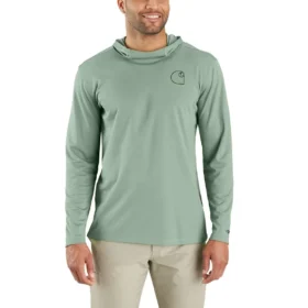 Camisola com capuz masculina Force Sun Defender UPF 50+, leve, com manguitos longos e com absorção de humidade - Hoodies de proteção solar