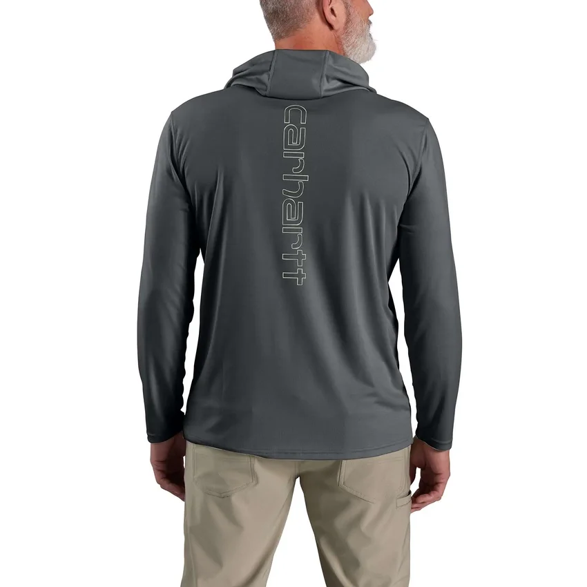 Camisola com capuz masculina Force Sun Defender UPF 50+, leve, com manguitos longos e com absorção de humidade - Hoodies de proteção solar