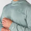 Camisola com capuz masculina Force Sun Defender UPF 50+, leve, com manguitos longos e com absorção de humidade - Hoodies de proteção solar