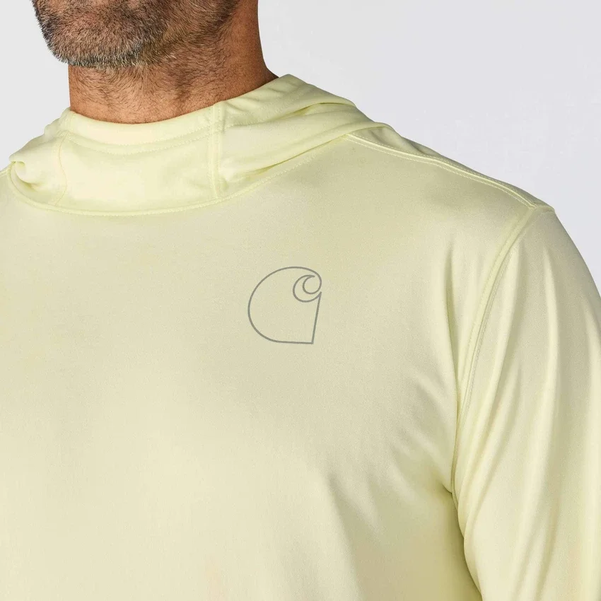 Camisola com capuz masculina Force Sun Defender UPF 50+, leve, com manguitos longos e com absorção de humidade - Hoodies de proteção solar