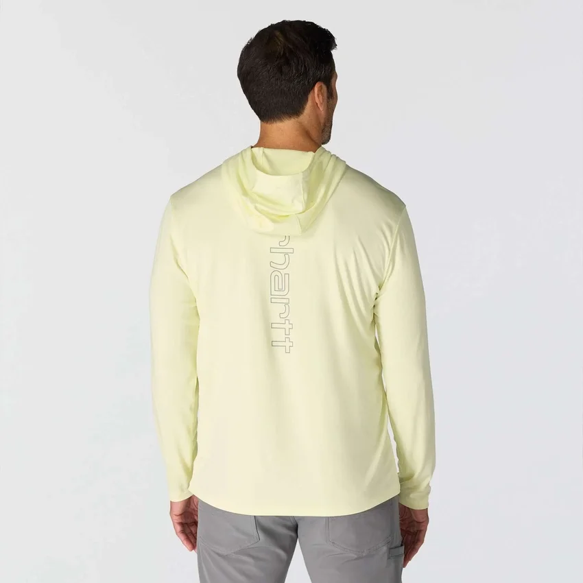 Camisola com capuz masculina Force Sun Defender UPF 50+, leve, com manguitos longos e com absorção de humidade - Hoodies de proteção solar
