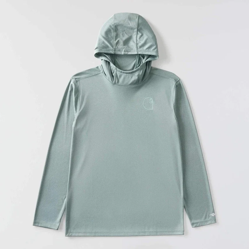 Camisola com capuz masculina Force Sun Defender UPF 50+, leve, com manguitos longos e com absorção de humidade - Hoodies de proteção solar