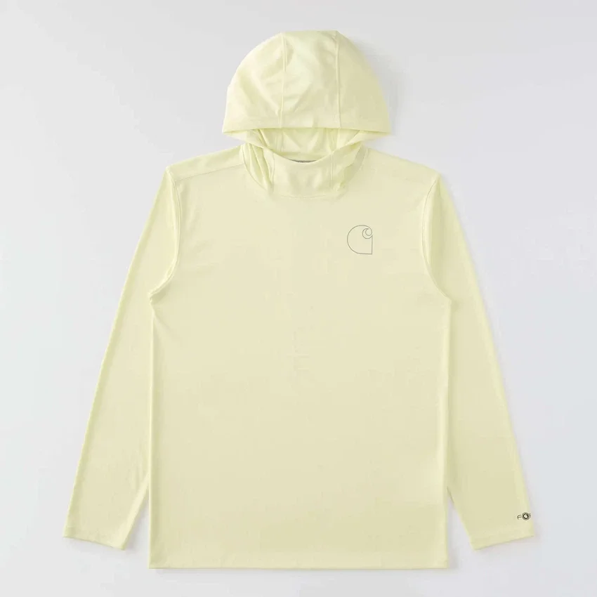 Camisola com capuz masculina Force Sun Defender UPF 50+, leve, com manguitos longos e com absorção de humidade - Hoodies de proteção solar