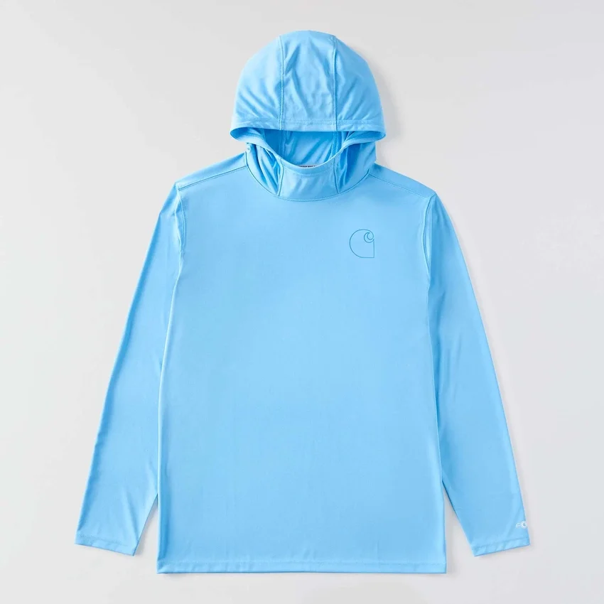 Camisola com capuz masculina Force Sun Defender UPF 50+, leve, com manguitos longos e com absorção de humidade - Hoodies de proteção solar
