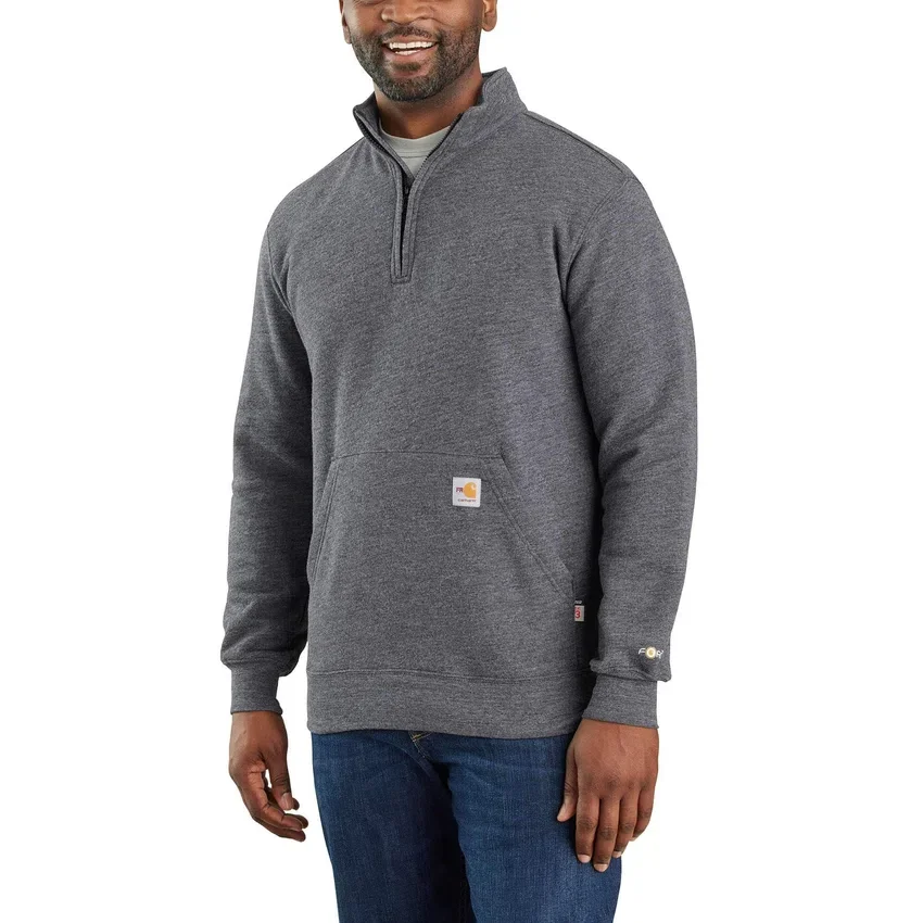 Camisola com fecho de correr de um quarto Force Marquette para homem - Camisolas resistentes ao fogo