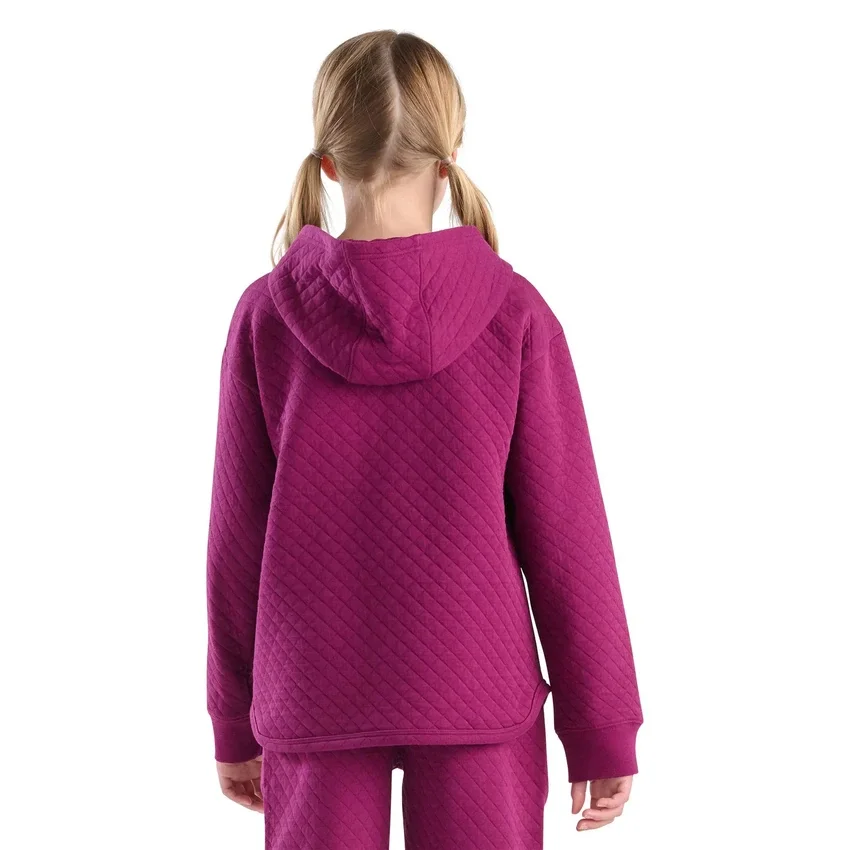 Camisola com manguitos acolchoados em jersey com meio fecho para meninas (Criança/Juvenil)