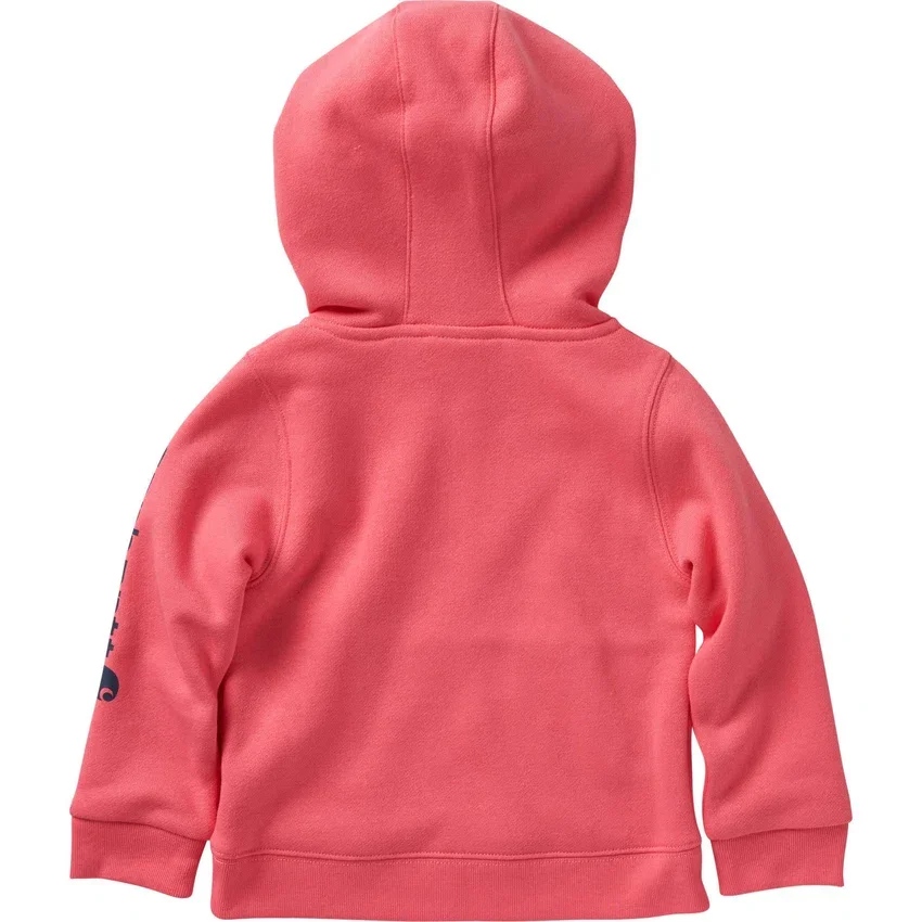Camisola com manguitos compridos e meio fecho para meninas (bebés/crianças pequenas)