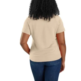 Camisola com manguitos curtos para mulher, em tecido French Terry leve de Tencel, com corte descontraído