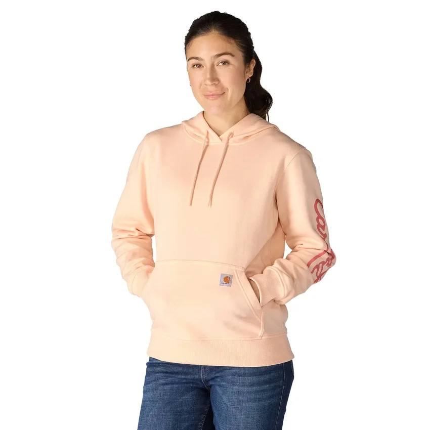 Camisola com manguitos e Script Logo para mulher