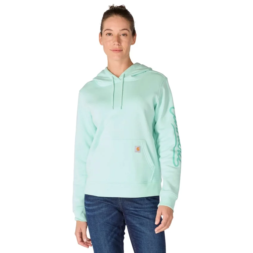 Camisola com manguitos e Script Logo para mulher