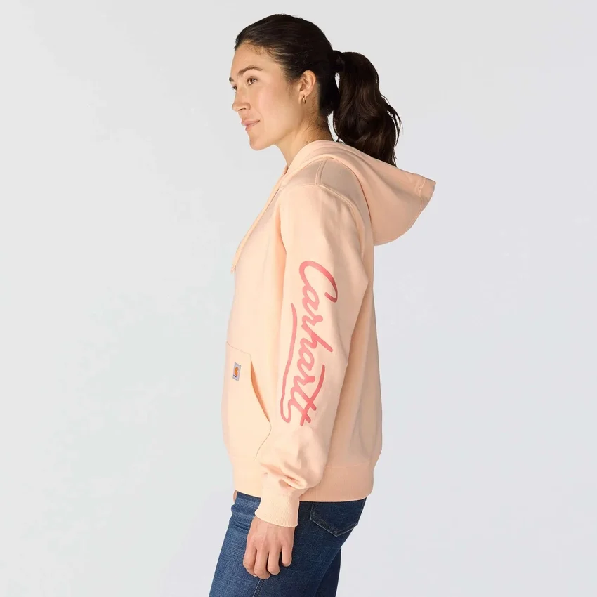 Camisola com manguitos e Script Logo para mulher