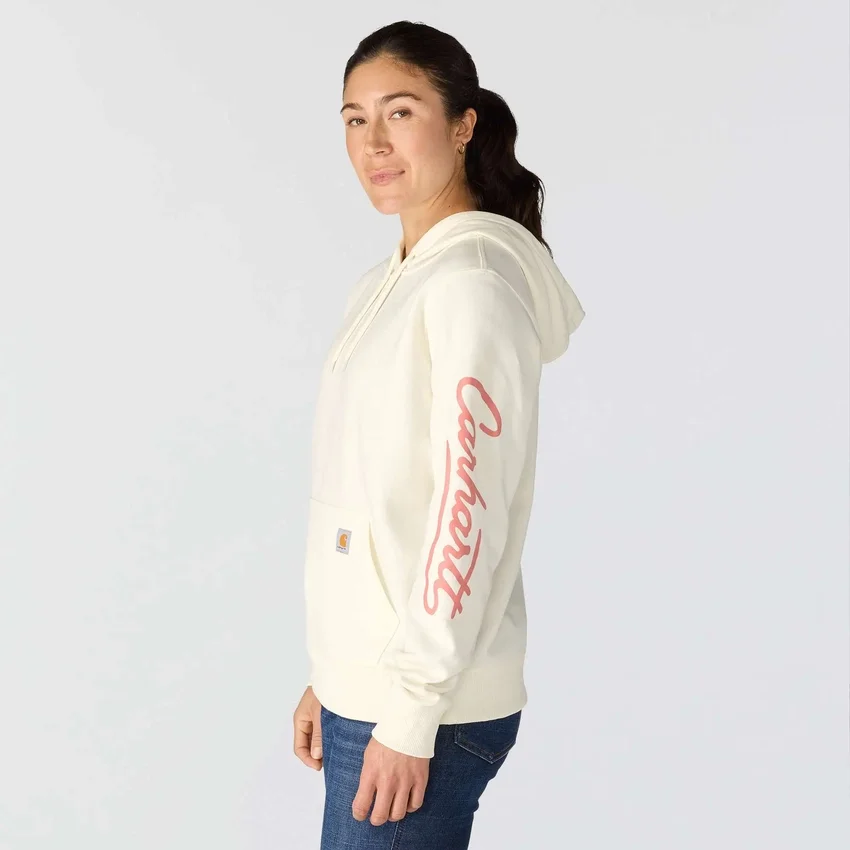 Camisola com manguitos e Script Logo para mulher