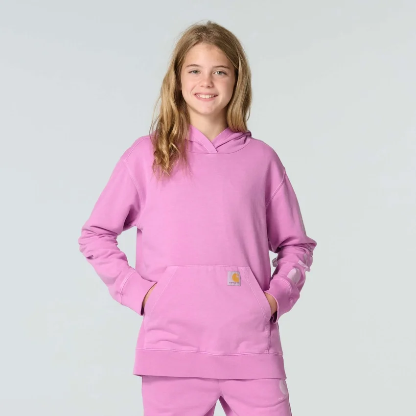 Camisola com manguitos longos para meninas, tingida na peça e com design renovado (Criança/Juvenil)
