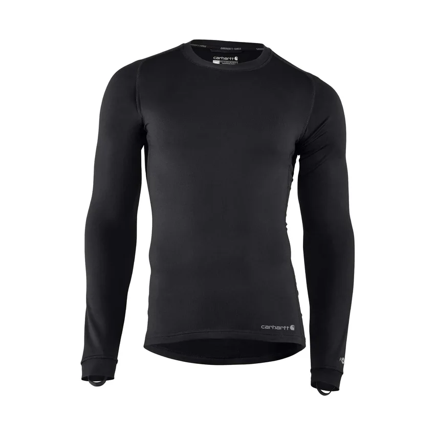 Camisola de base elástica de tecido pesado com gola redonda Force