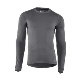 Camisola de base elástica de tecido pesado com gola redonda Force