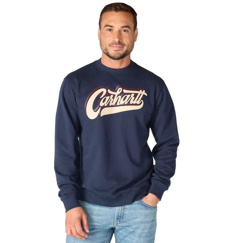 Camisola de gola redonda com grafismo «Sawyer» para homem