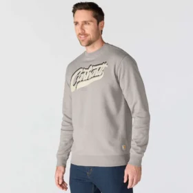 Camisola de gola redonda com grafismo «Sawyer» para homem