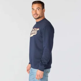 Camisola de gola redonda com grafismo «Sawyer» para homem