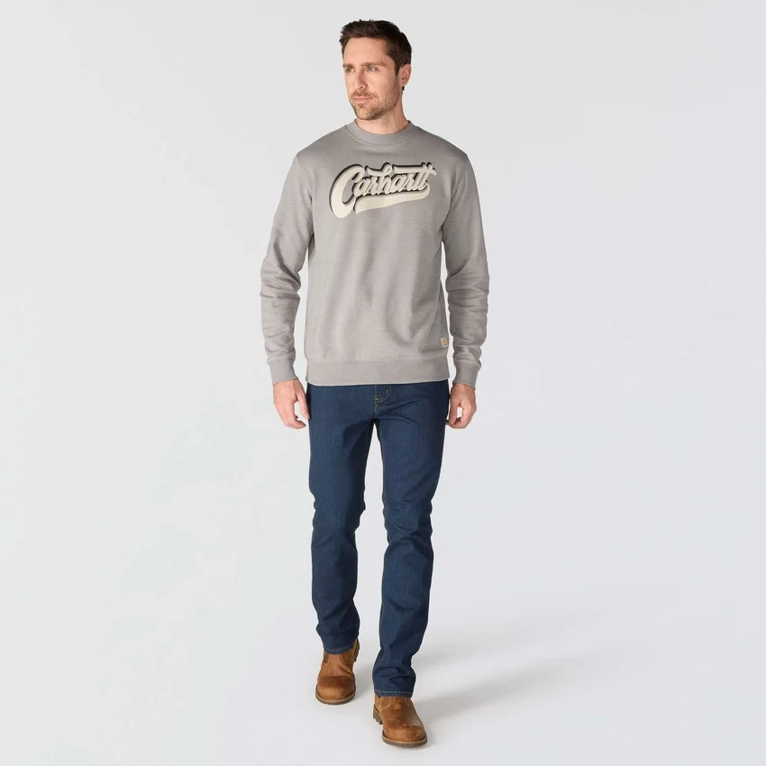 Camisola de gola redonda com grafismo «Sawyer» para homem