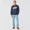 Camisola de gola redonda com grafismo «Sawyer» para homem