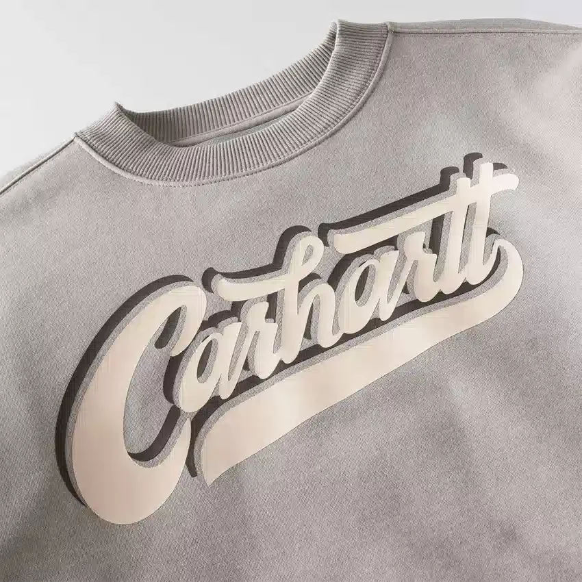 Camisola de gola redonda com grafismo «Sawyer» para homem