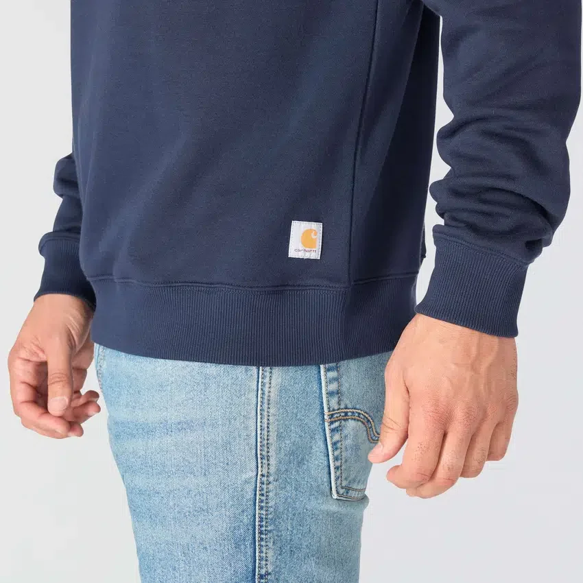Camisola de gola redonda com grafismo «Sawyer» para homem